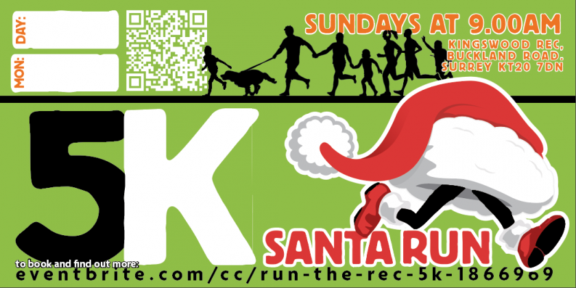 Run The Rec Santa’s Fun Run Sunday 10th December