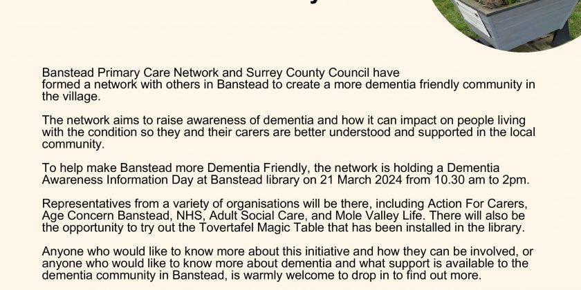 Banstead Dementia Aware Information Day