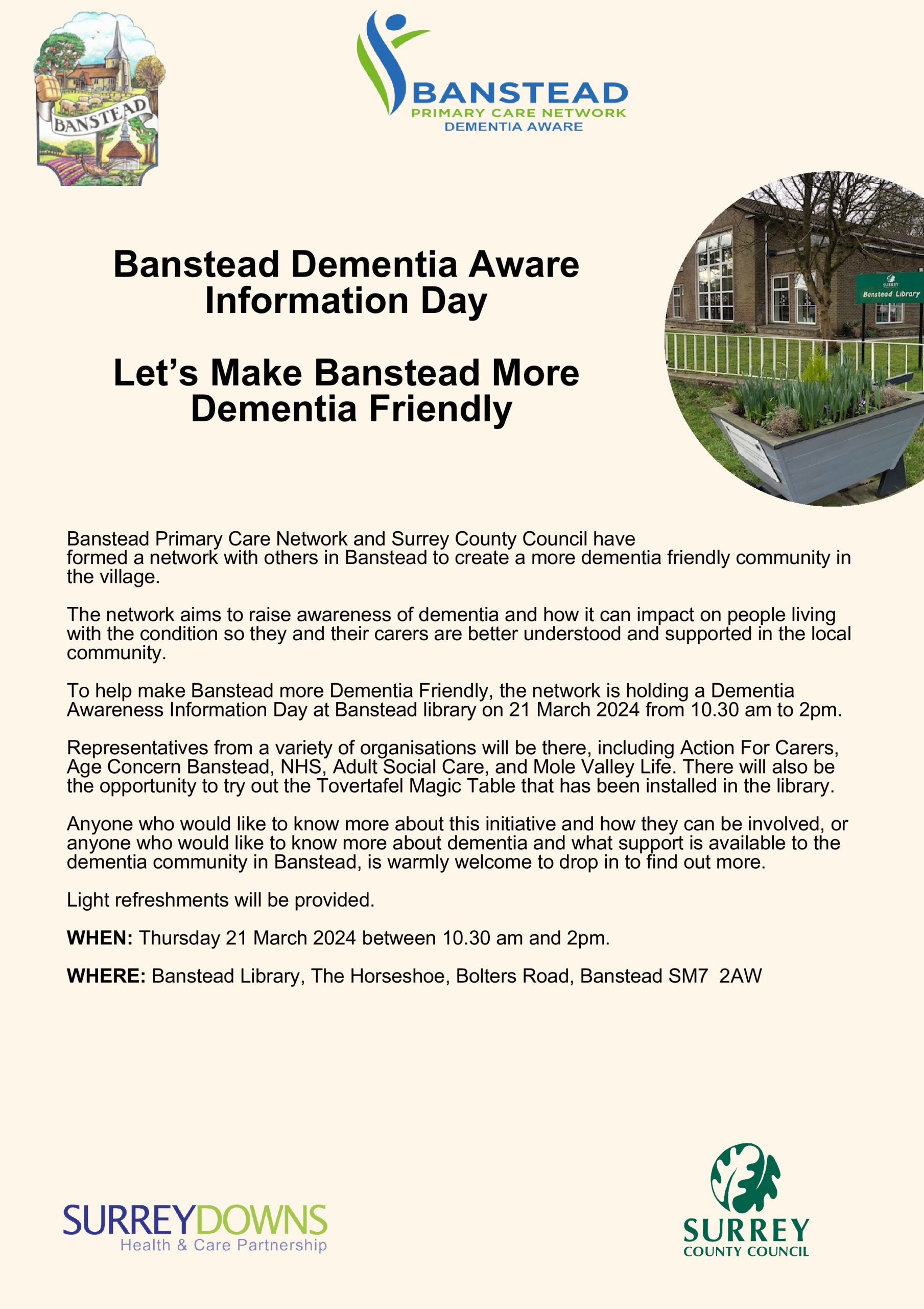 Banstead Dementia Aware Information Day
